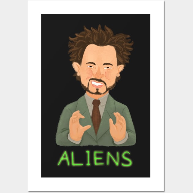 Aliens Wall Art by SarahWrightArt